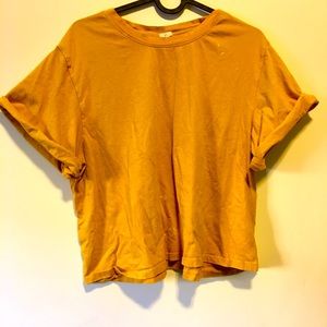 Mustard yellow crop top